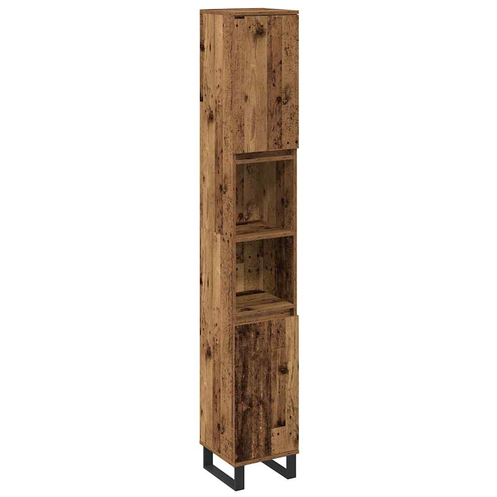 Badeværelsesmøbel sæt 3 stk. Brun 30 x 30 x 180 cm