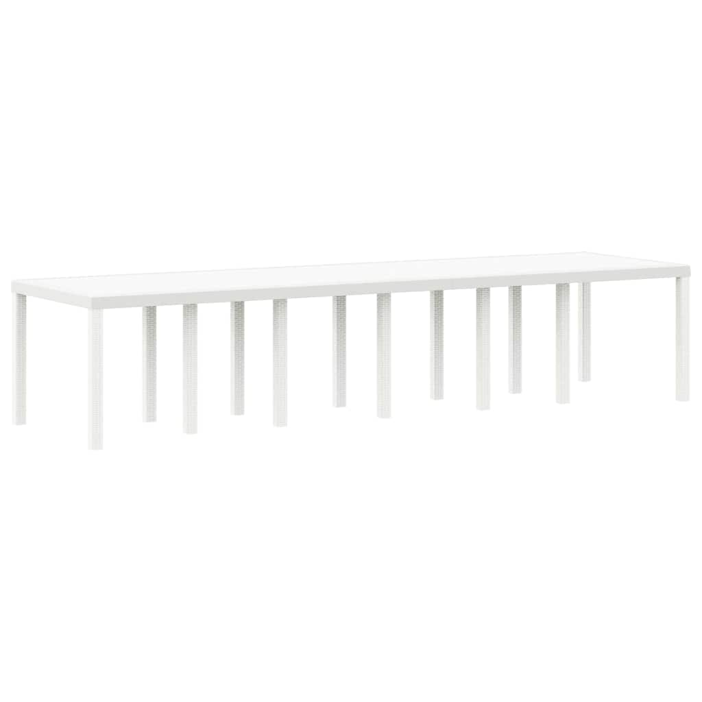 Havemøbel Bord Hvid 350 x 100 x 74 cm polyrattan