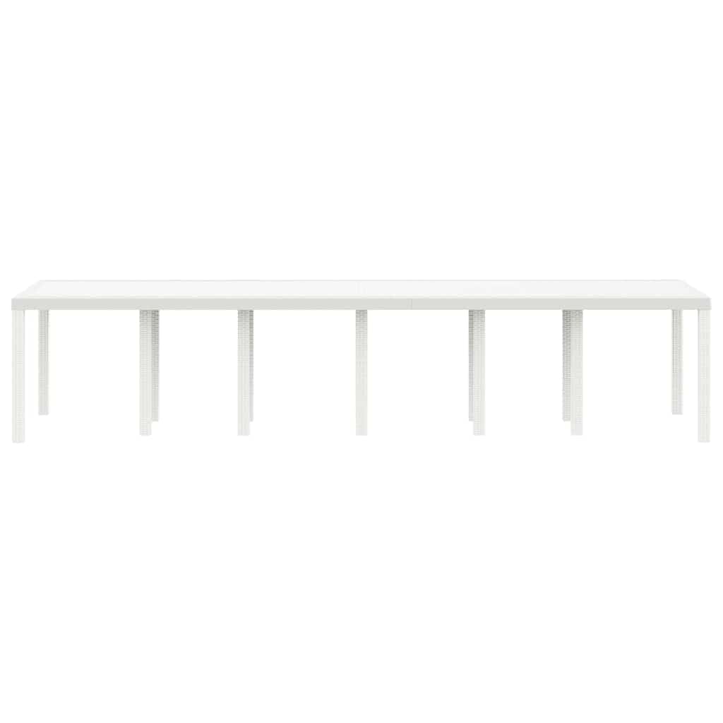 Havemøbel Bord Hvid 350 x 100 x 74 cm polyrattan