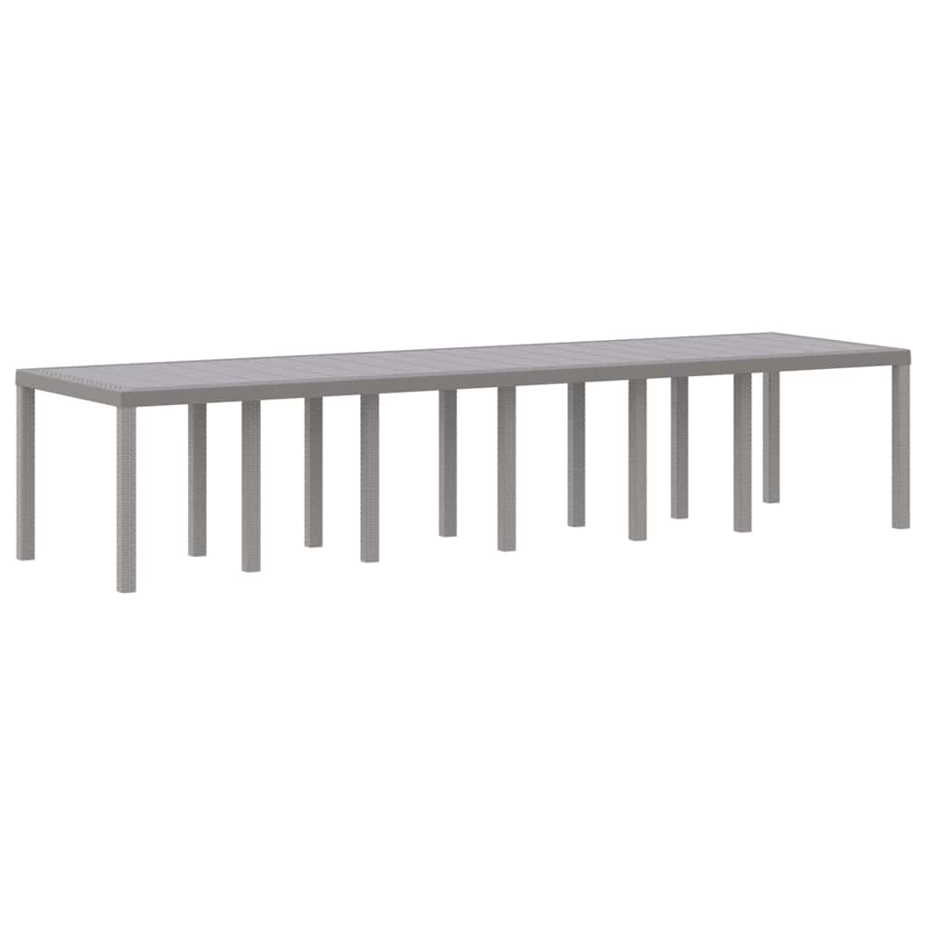 Havemøbel Bord Lysegrå 350 x 100 x 74 cm polyrattan
