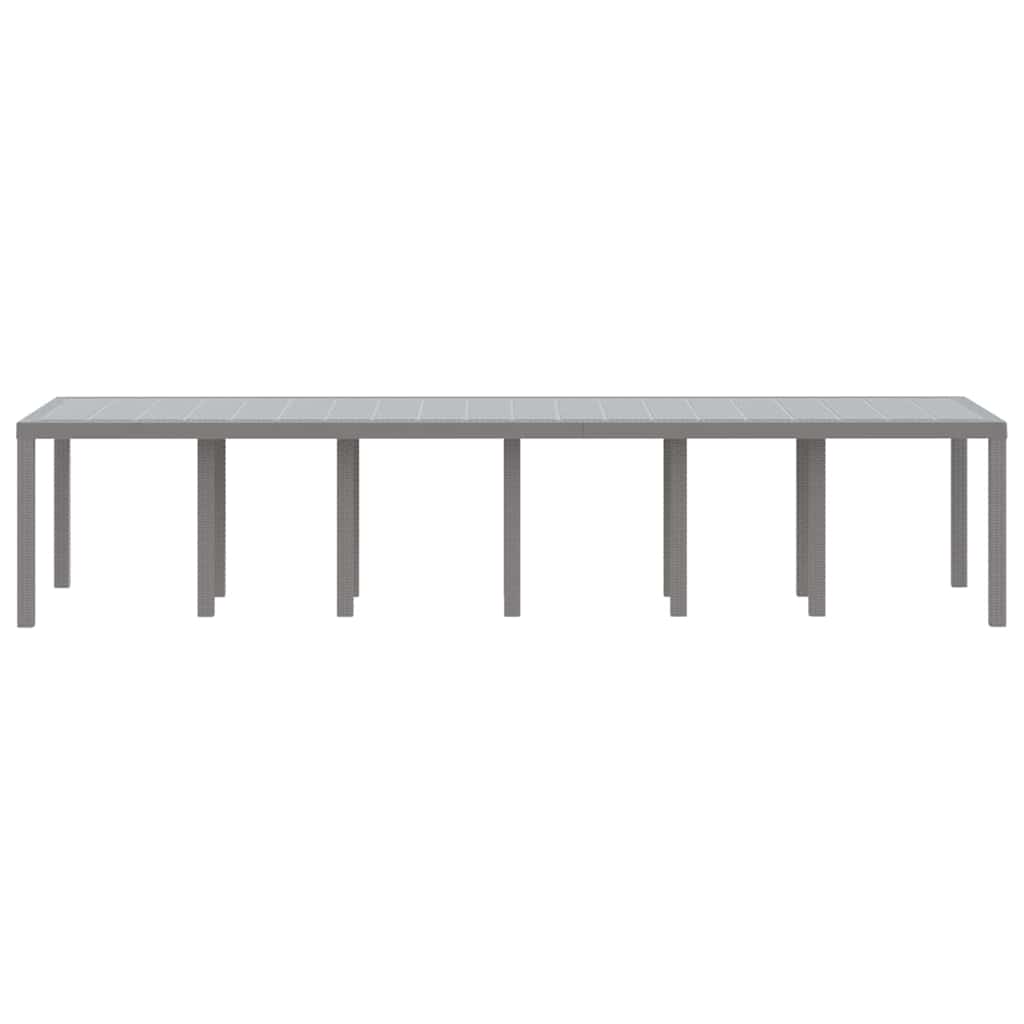 Havemøbel Bord Lysegrå 350 x 100 x 74 cm polyrattan
