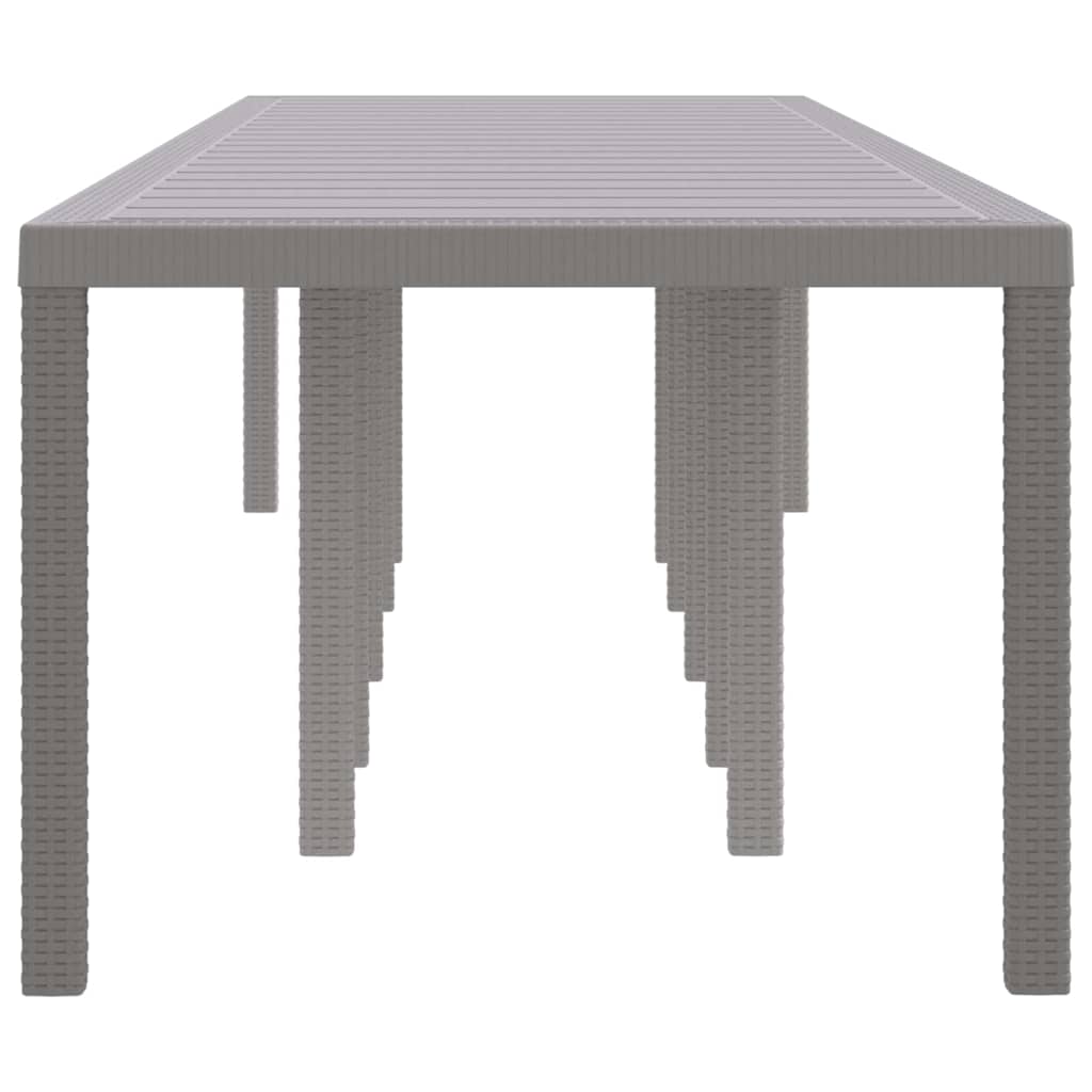 Havemøbel Bord Lysegrå 350 x 100 x 74 cm polyrattan
