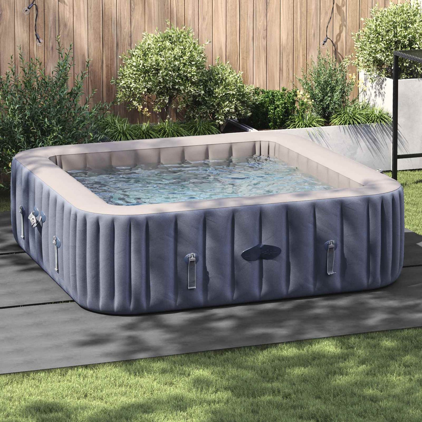Pool Bundark 396 x 396 x 0,1 cm Firkantet Non-woven stof