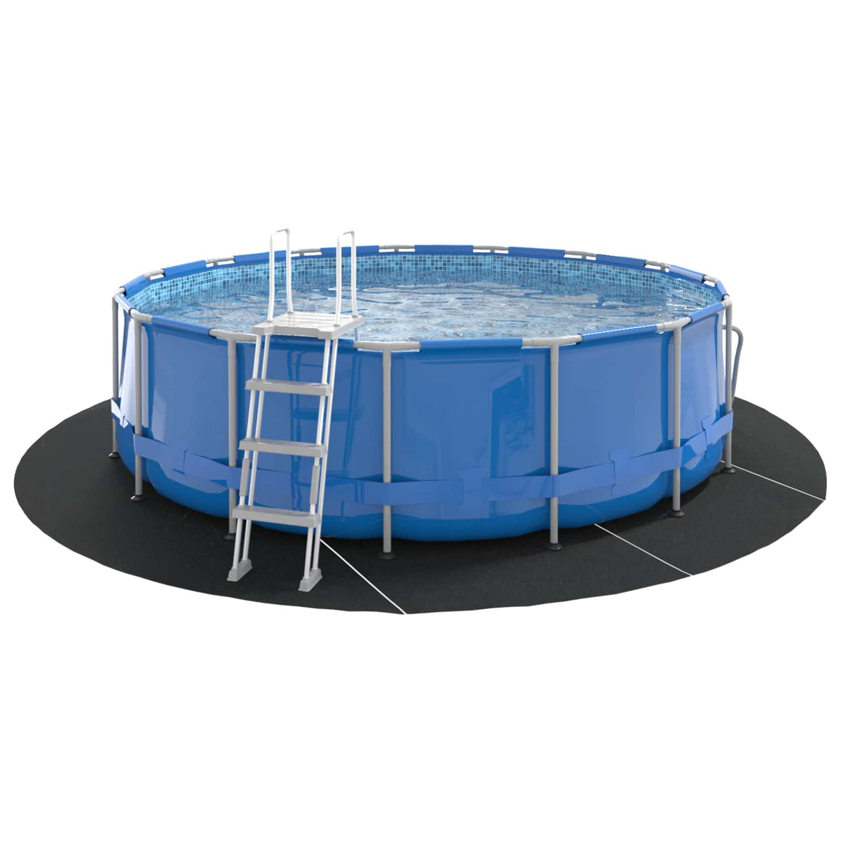 Pool Bundark Ø 458 cm (1 mm) Rund Non-woven stof Sort