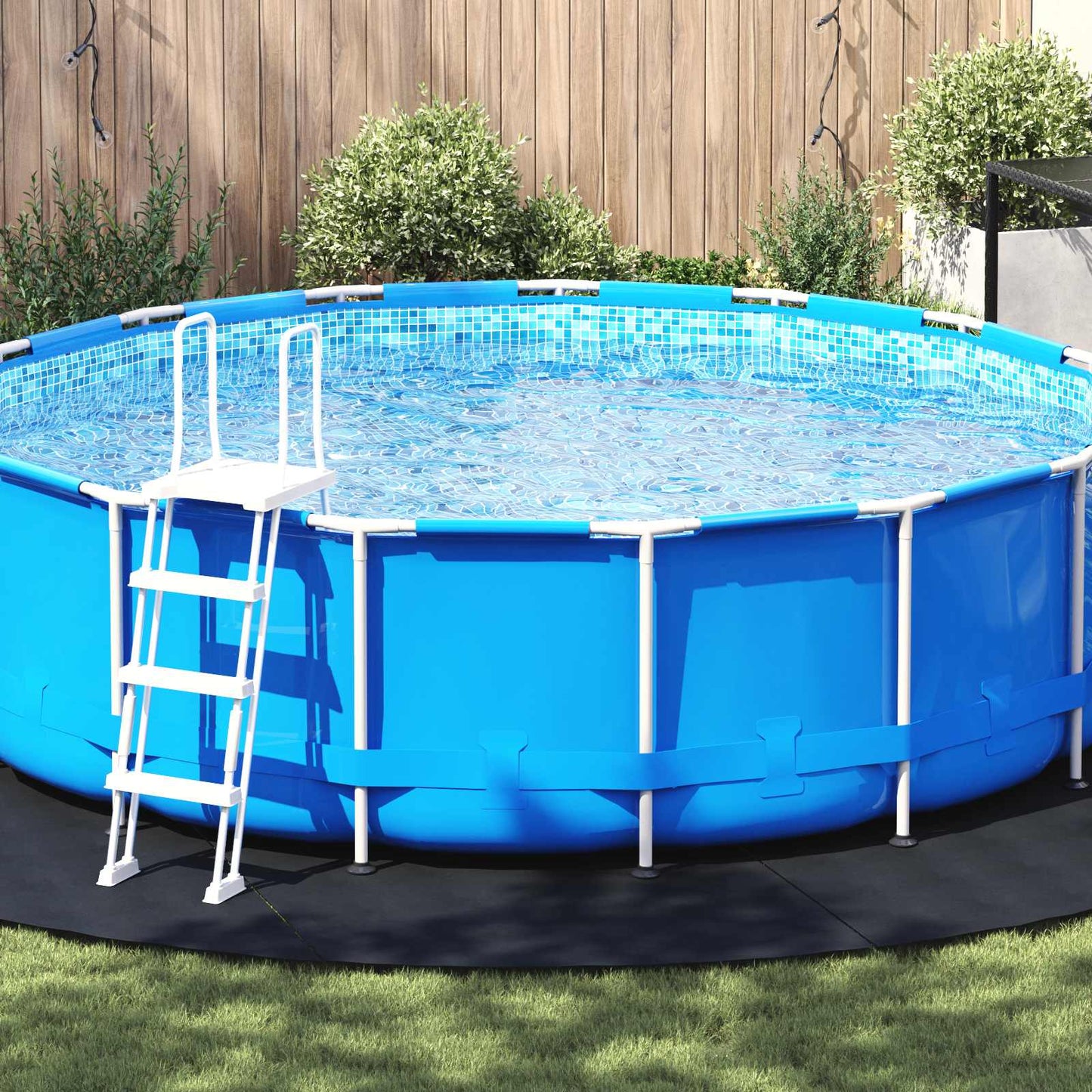 Pool Bundark Ø 500 cm (2 mm) Rund Non-woven stof Sort
