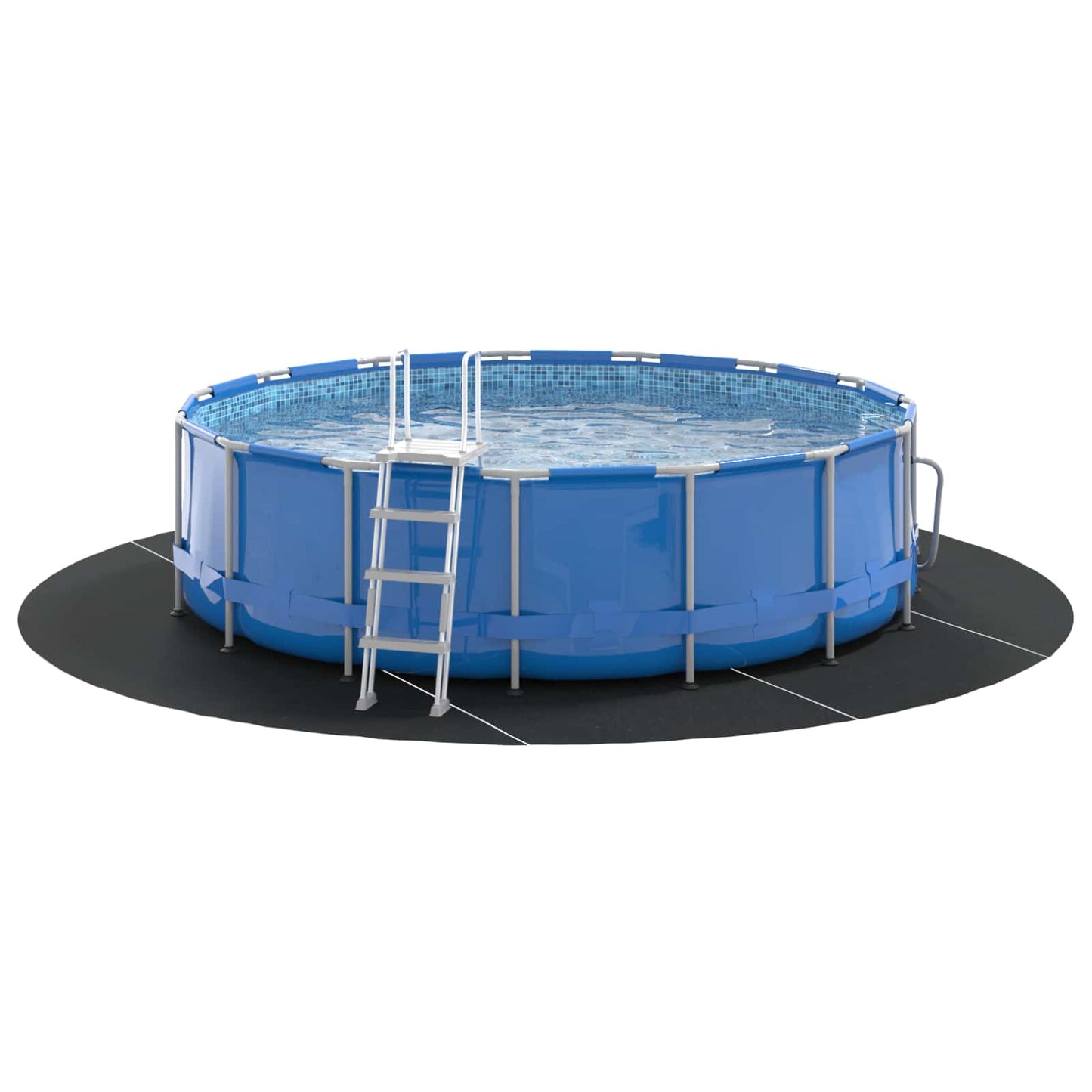 Pool Bundark Ø 500 cm (2 mm) Rund Non-woven stof Sort