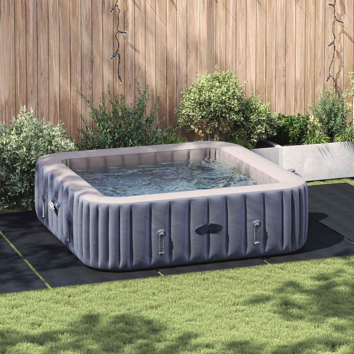 Pool Bundark 550 x 280 x 0,1 cm Rektangulær Non-woven stof Sort
