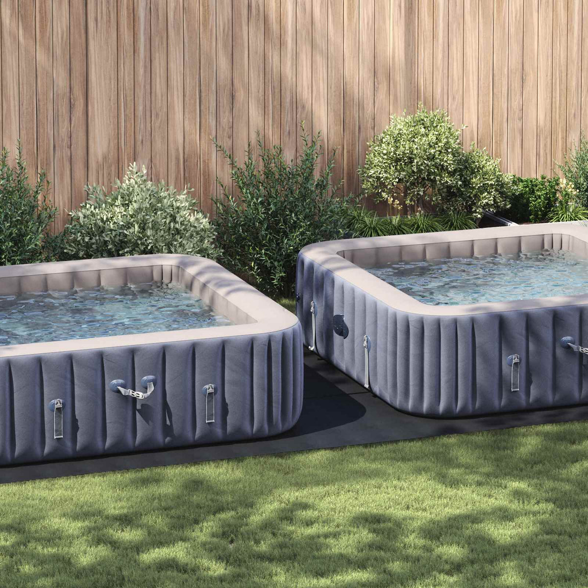 Pool Bundark 640 x 321 x 0,1 cm Rektangulær Non-woven stof Sort