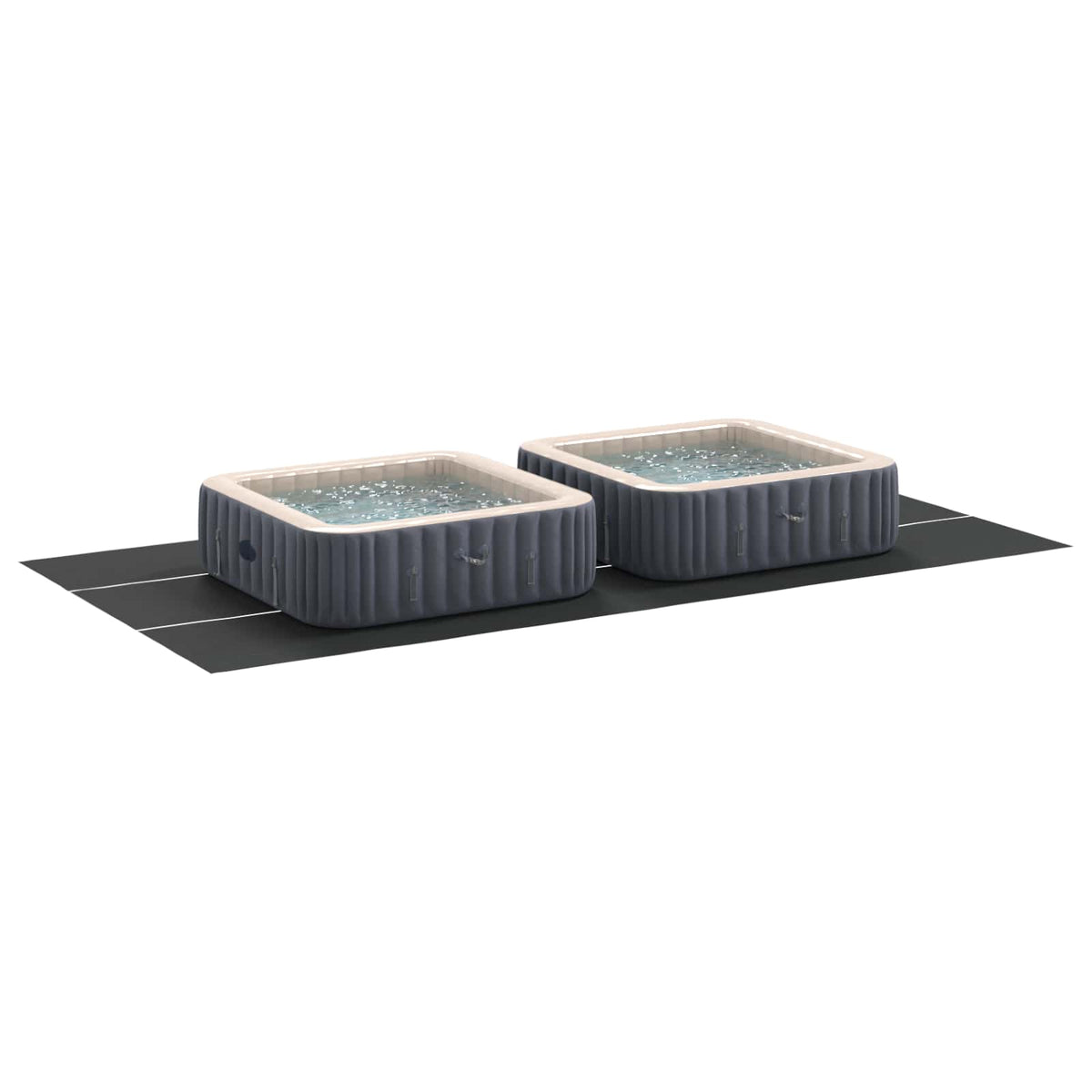 Pool Bundark 750 x 372 x 0,1 cm Rektangulær Non-woven stof Sort