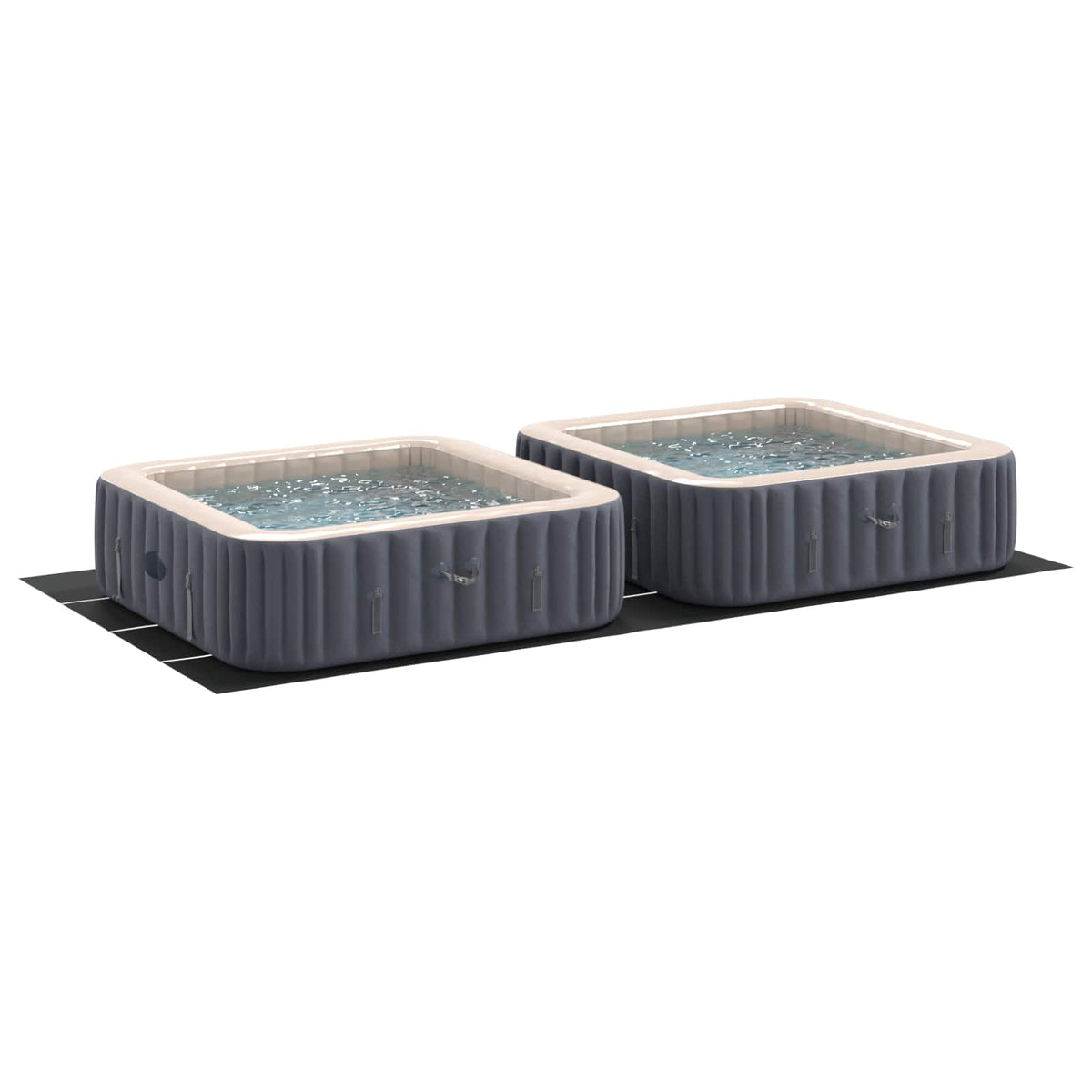 Pool Bundark 820 x 420 x 0,1 cm Rektangulær Non-woven stof Sort