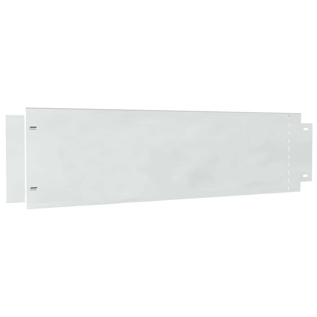 Plænekanter 10 stk. 100 x 25 x 0,07 cm Galvaniseret stål Sølv
