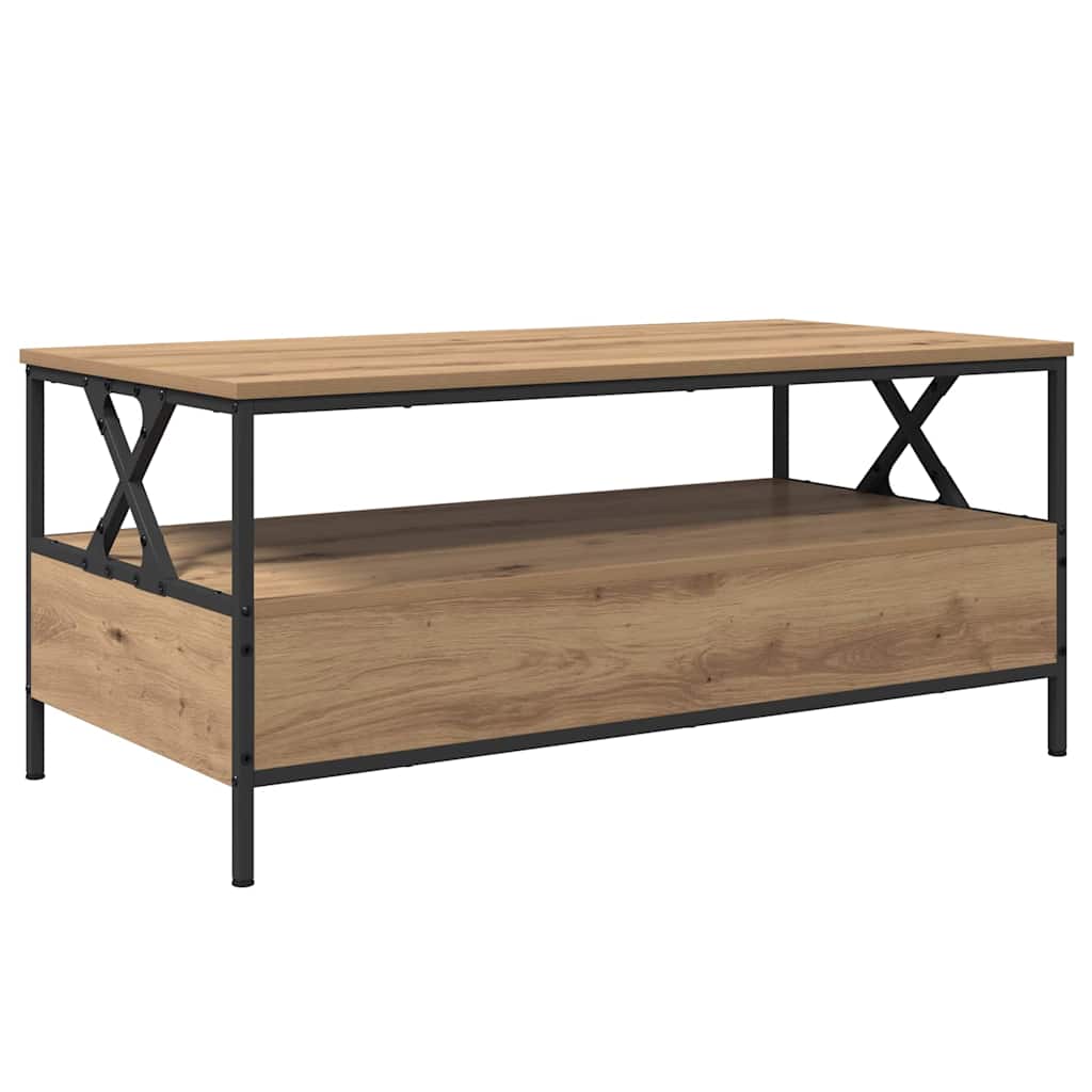Sofabord artisan eg 100 x 51 x 45 cm Konstrueret træ