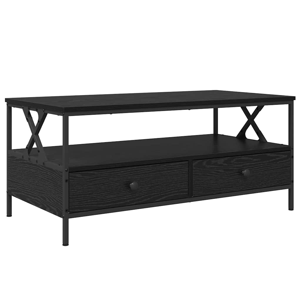 Sofabord Sort eg 100 x 51 x 45 cm Konstrueret træ