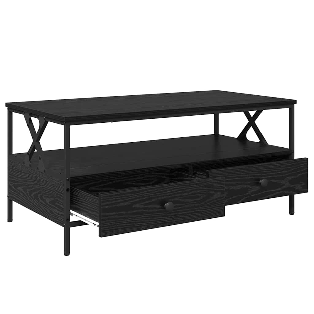 Sofabord Sort eg 100 x 51 x 45 cm Konstrueret træ