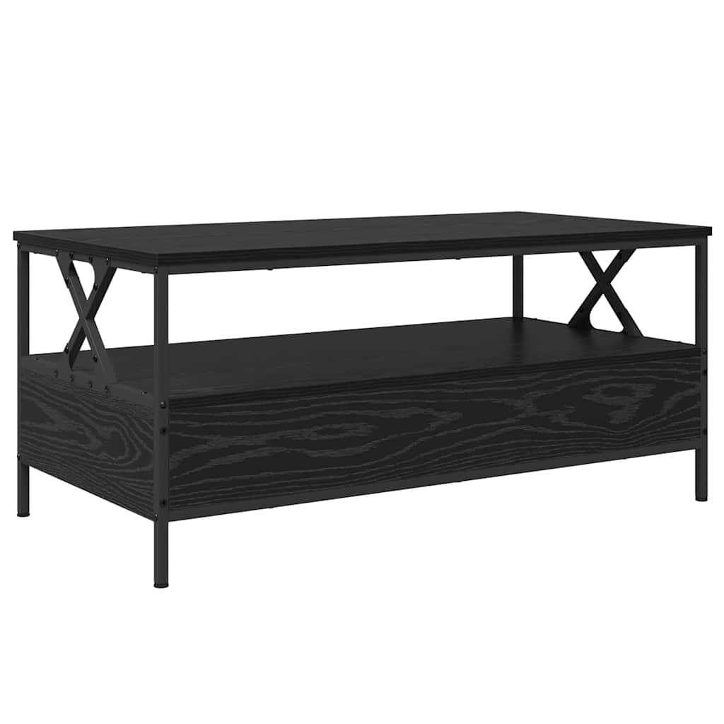 Sofabord Sort eg 100 x 51 x 45 cm Konstrueret træ