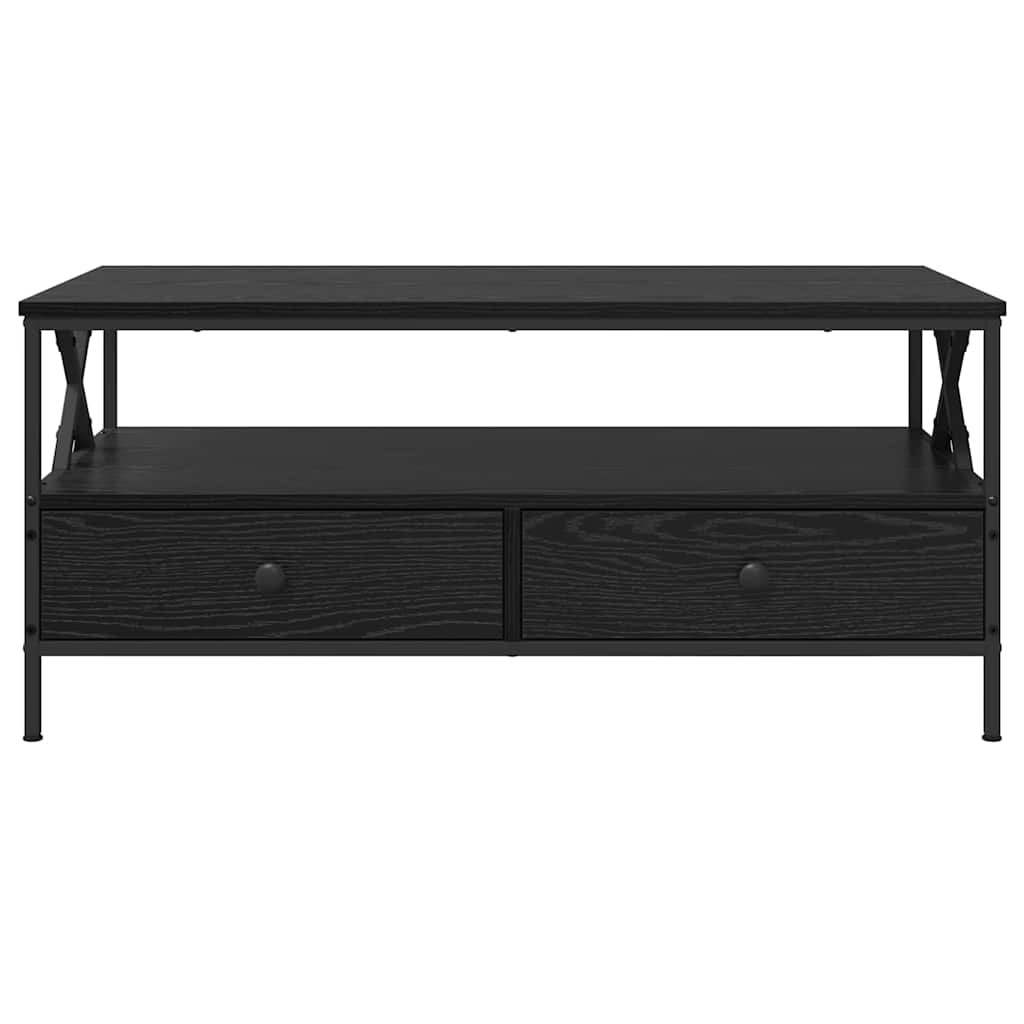 Sofabord Sort eg 100 x 51 x 45 cm Konstrueret træ