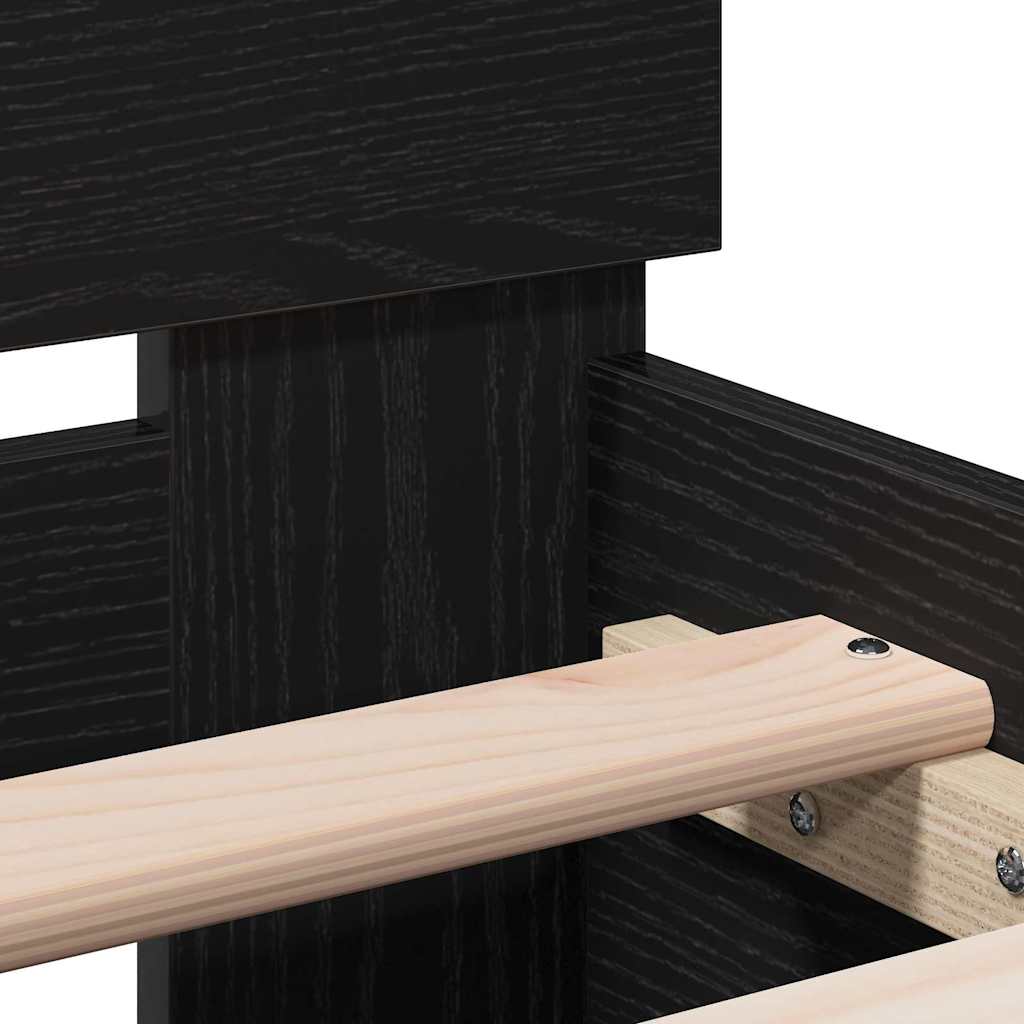 Sengestel Sort eg 193 x 95 x 88 cm Konstrueret træ
