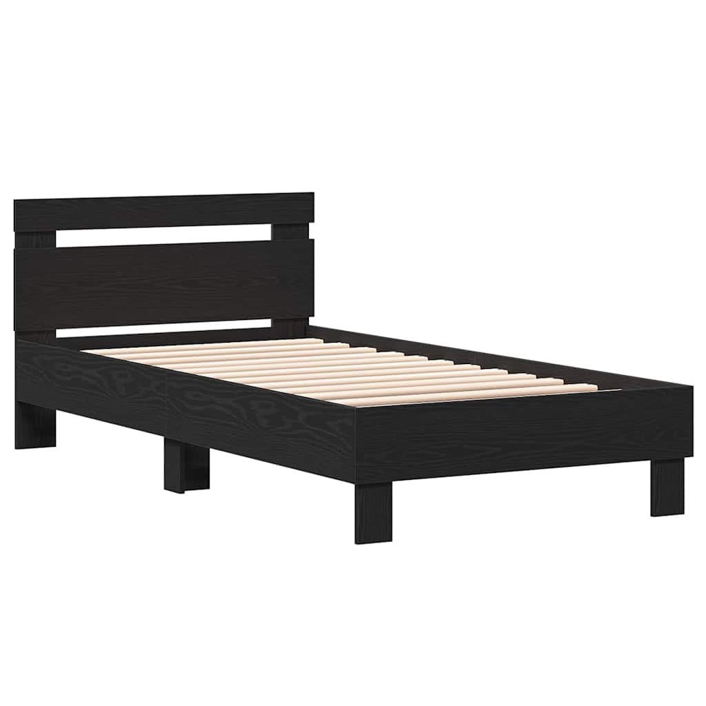 Sengestel Sort eg 193 x 95 x 88 cm Konstrueret træ