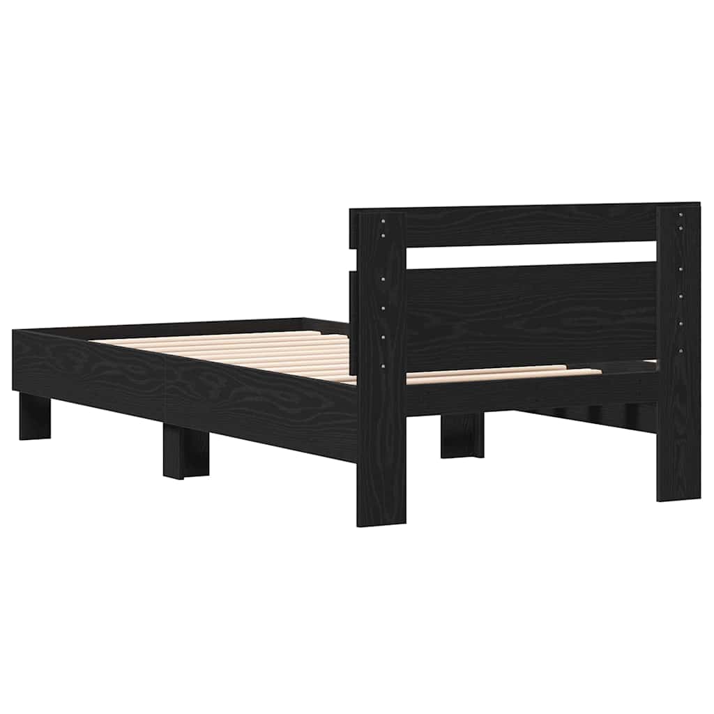 Sengestel Sort eg 193 x 95 x 88 cm Konstrueret træ