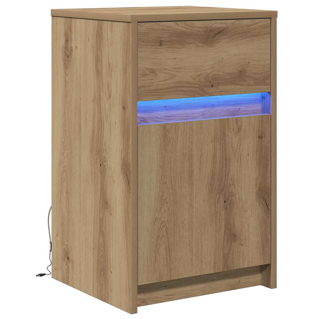 LED Sengeskab artisan eg 38 x 34 x 61 cm Konstrueret træ