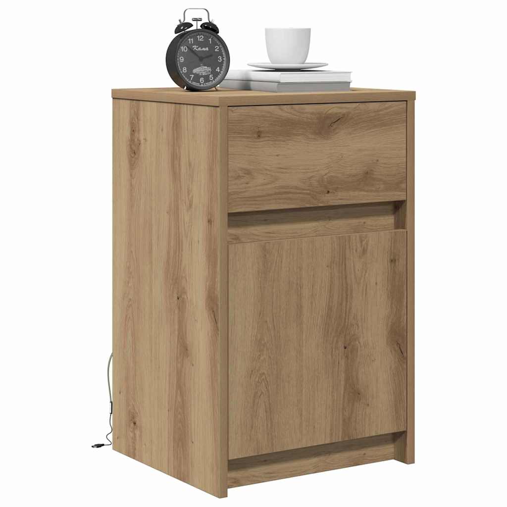LED Sengeskab artisan eg 38 x 34 x 61 cm Konstrueret træ