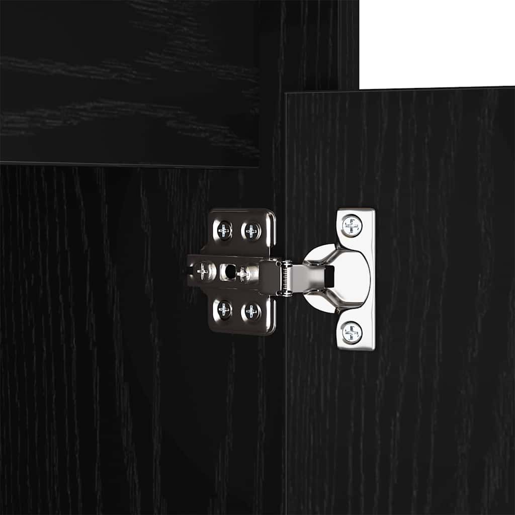 LED Sengeskab Sort eg 38 x 34 x 61 cm Konstrueret træ