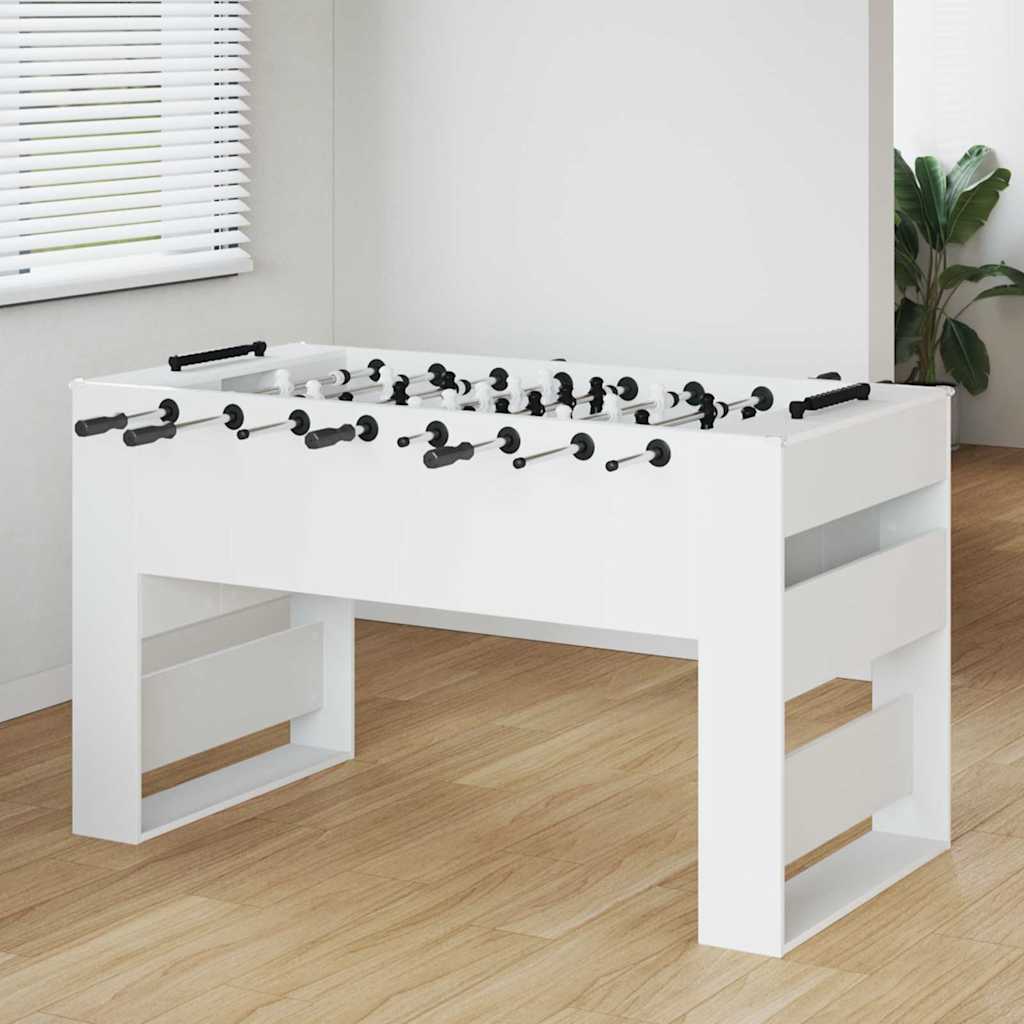 Fodboldbord Hvid 146,5 x 74 x 85 cm Konstrueret træ