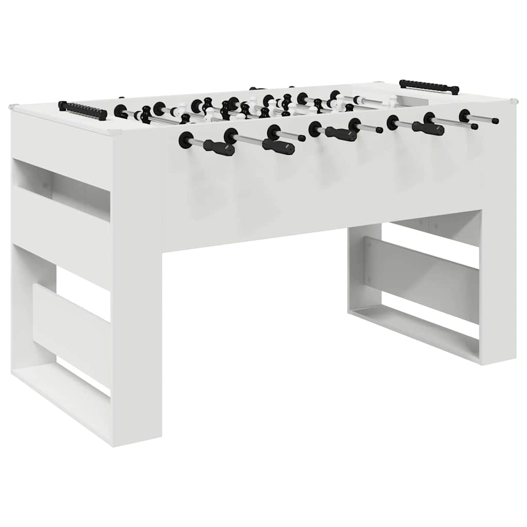 Fodboldbord Hvid 146,5 x 74 x 85 cm Konstrueret træ