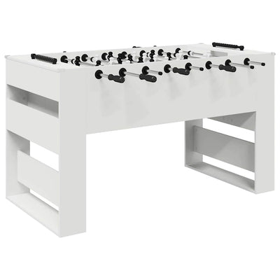 Fodboldbord Hvid 146,5 x 74 x 85 cm Konstrueret træ