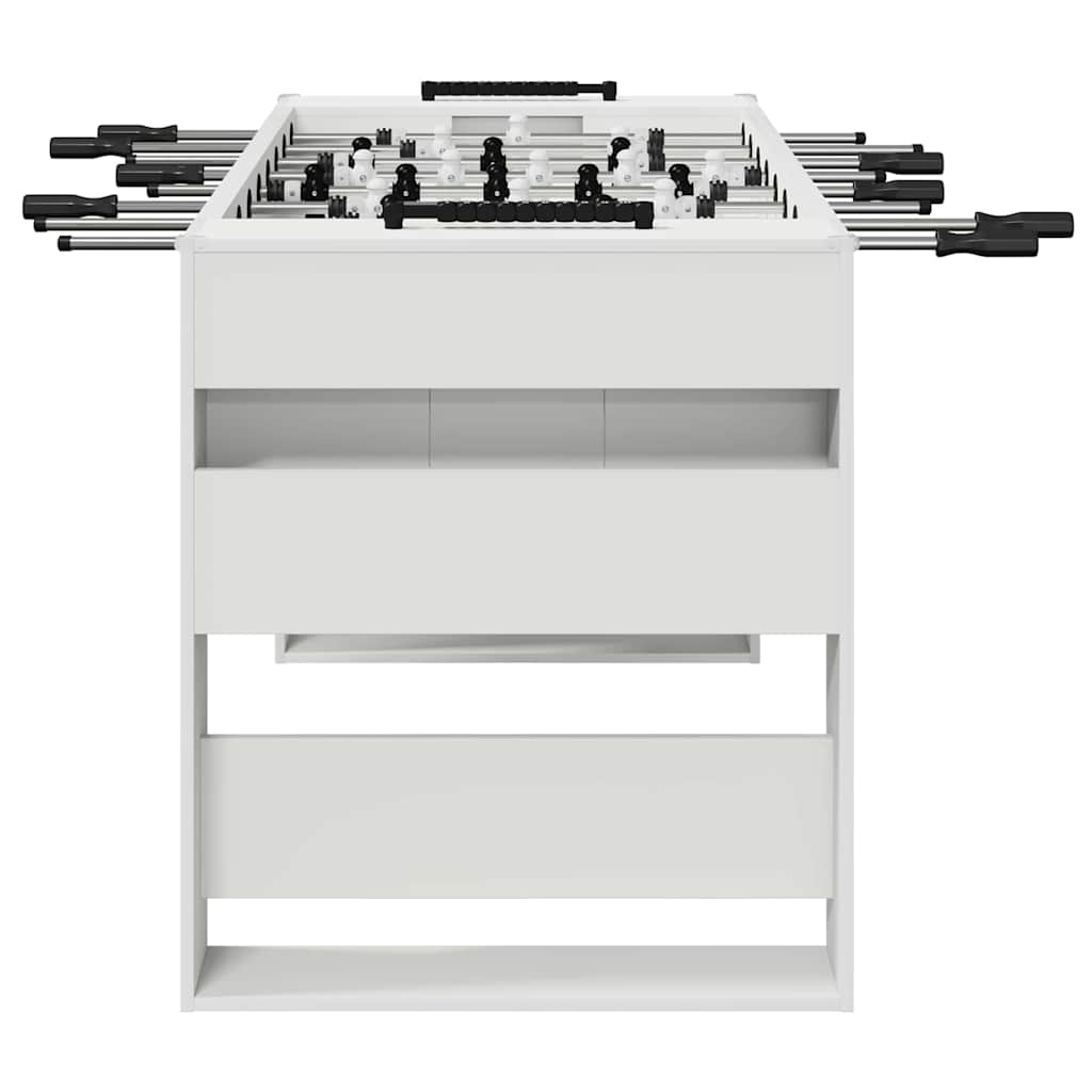 Fodboldbord Hvid 146,5 x 74 x 85 cm Konstrueret træ