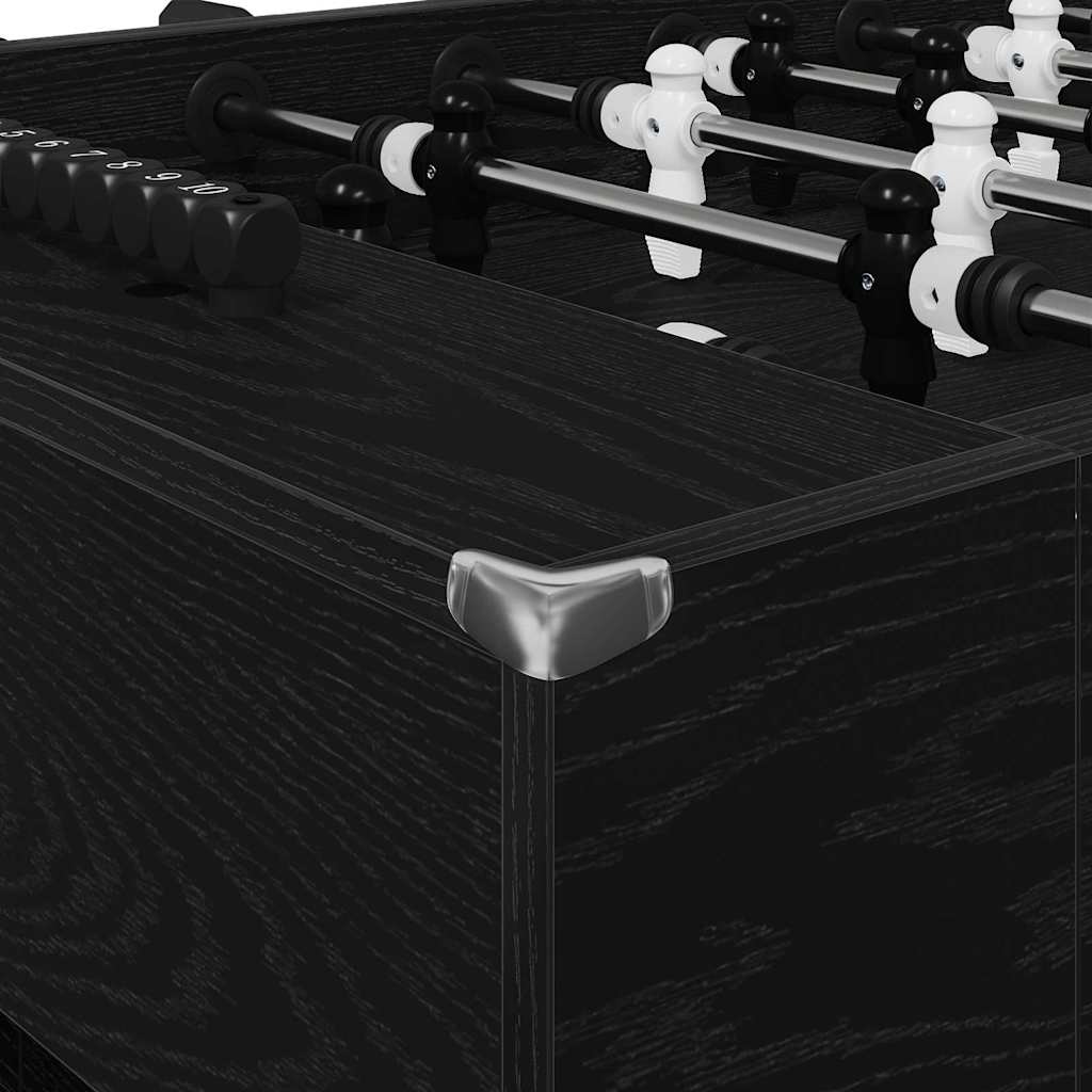 Fodboldbord Sort Eg 146,5 x 74 x 85 cm Konstrueret træ
