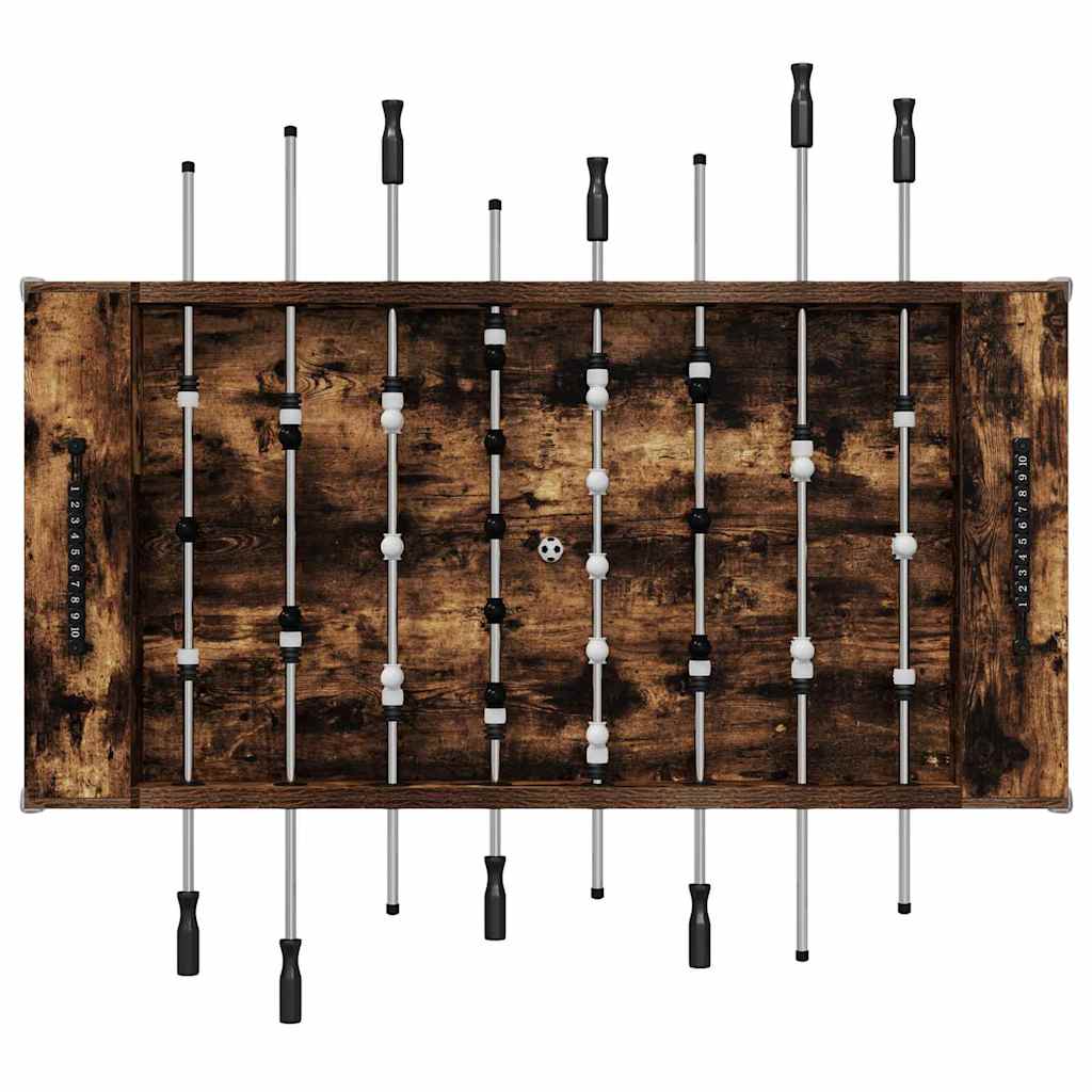 Fodboldbord Røget Eg 146,5 x 74 x 85 cm Konstrueret træ