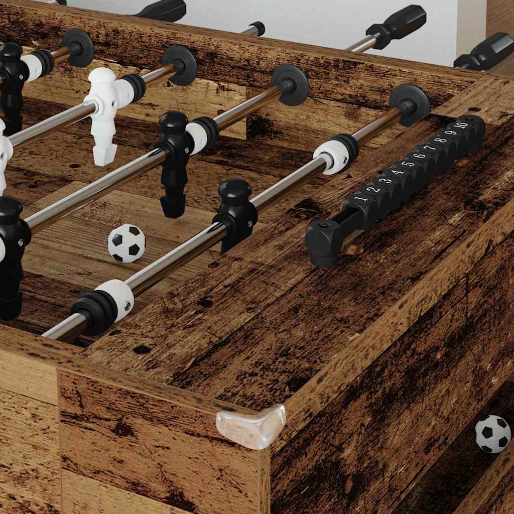 Fodboldbord Gammelt træ 146,5 x 74 x 85 cm Konstrueret træ