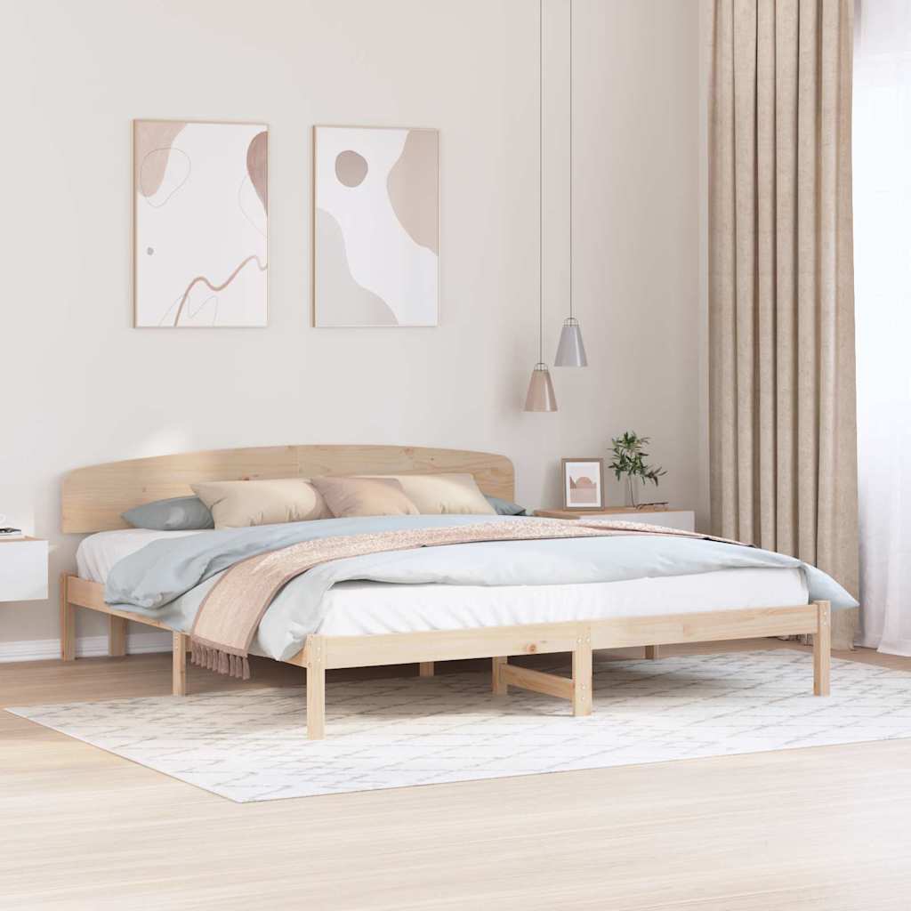 Sengestel Naturfarvet 180 x 200 cm Massiv fyrretræ