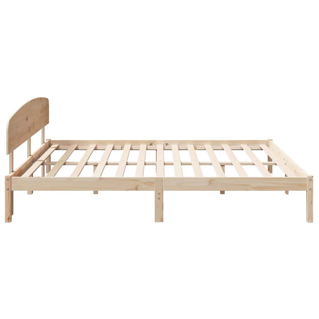 Sengestel Naturfarvet 180 x 200 cm Massiv fyrretræ
