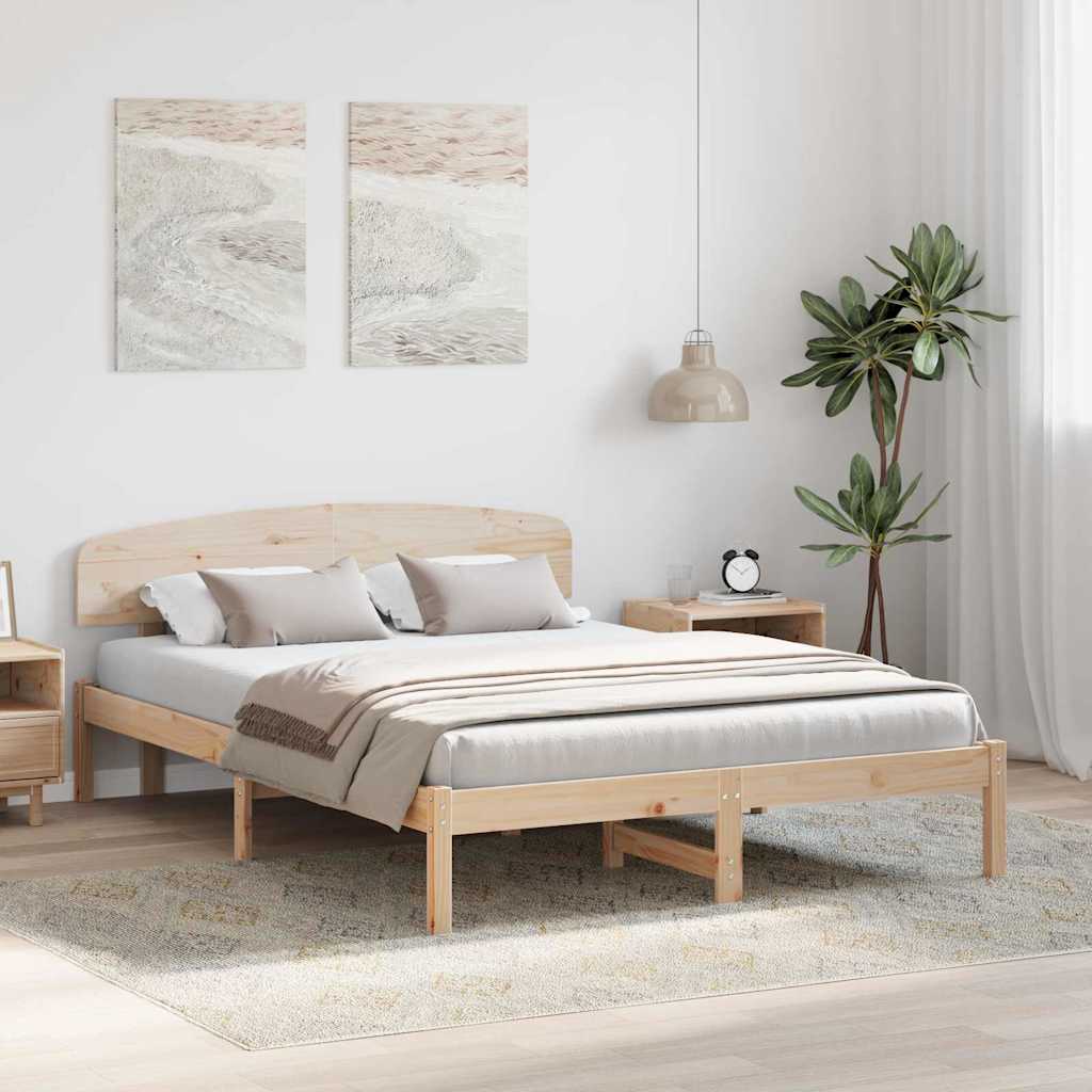 Sengestel Naturfarvet 150 x 200 cm Massiv fyrretræ