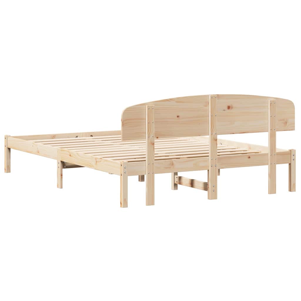 Sengestel Naturfarvet 150 x 200 cm Massiv fyrretræ