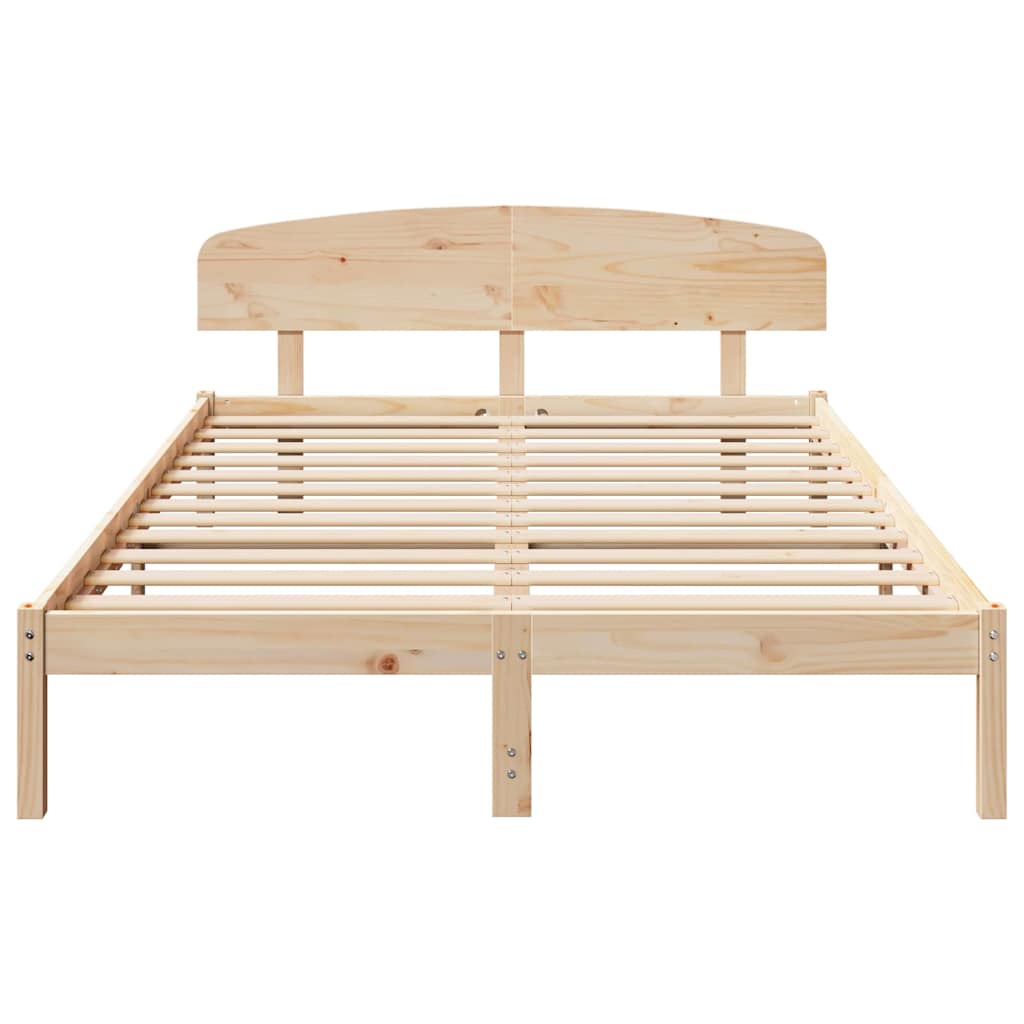 Sengestel Naturfarvet 150 x 200 cm Massiv fyrretræ