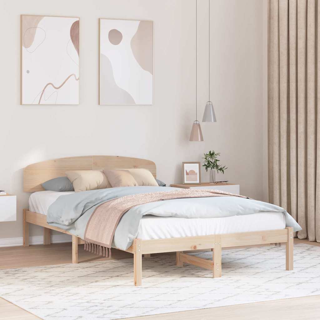 Sengestel Naturfarvet 120 x 200 cm Massiv fyrretræ
