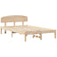 Sengestel Naturfarvet 120 x 200 cm Massiv fyrretræ