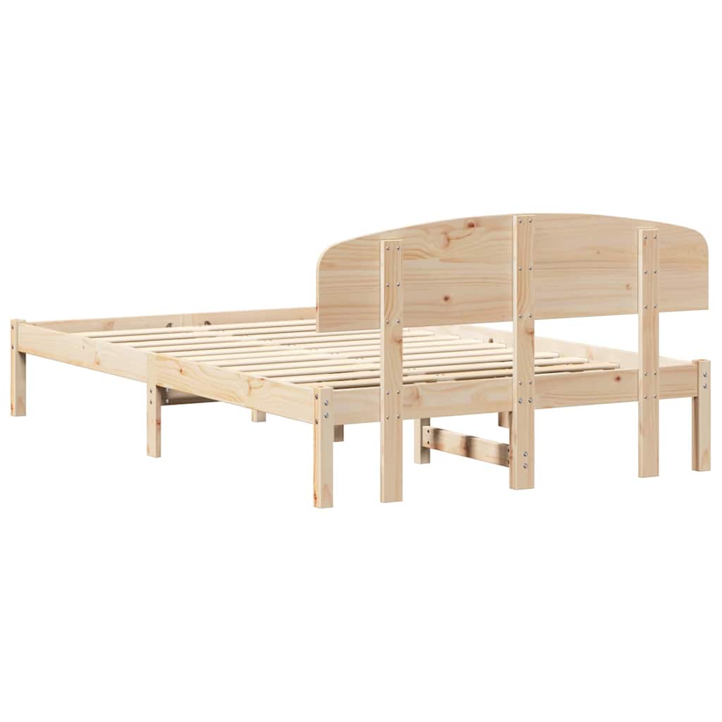 Sengestel Naturfarvet 120 x 200 cm Massiv fyrretræ