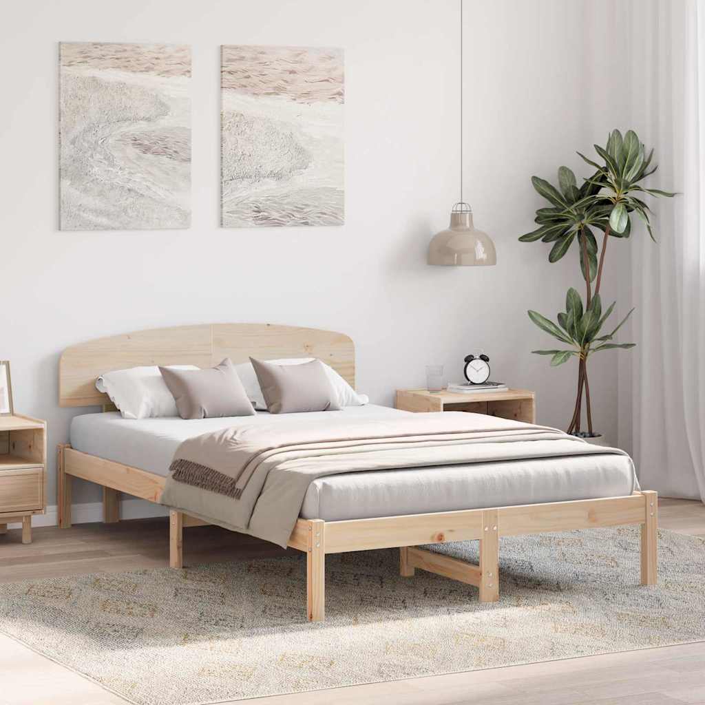 Sengestel Naturfarvet 135 x 190 cm Massiv fyrretræ