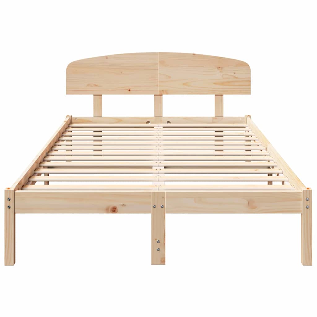 Sengestel Naturfarvet 120 x 190 cm Massiv fyrretræ