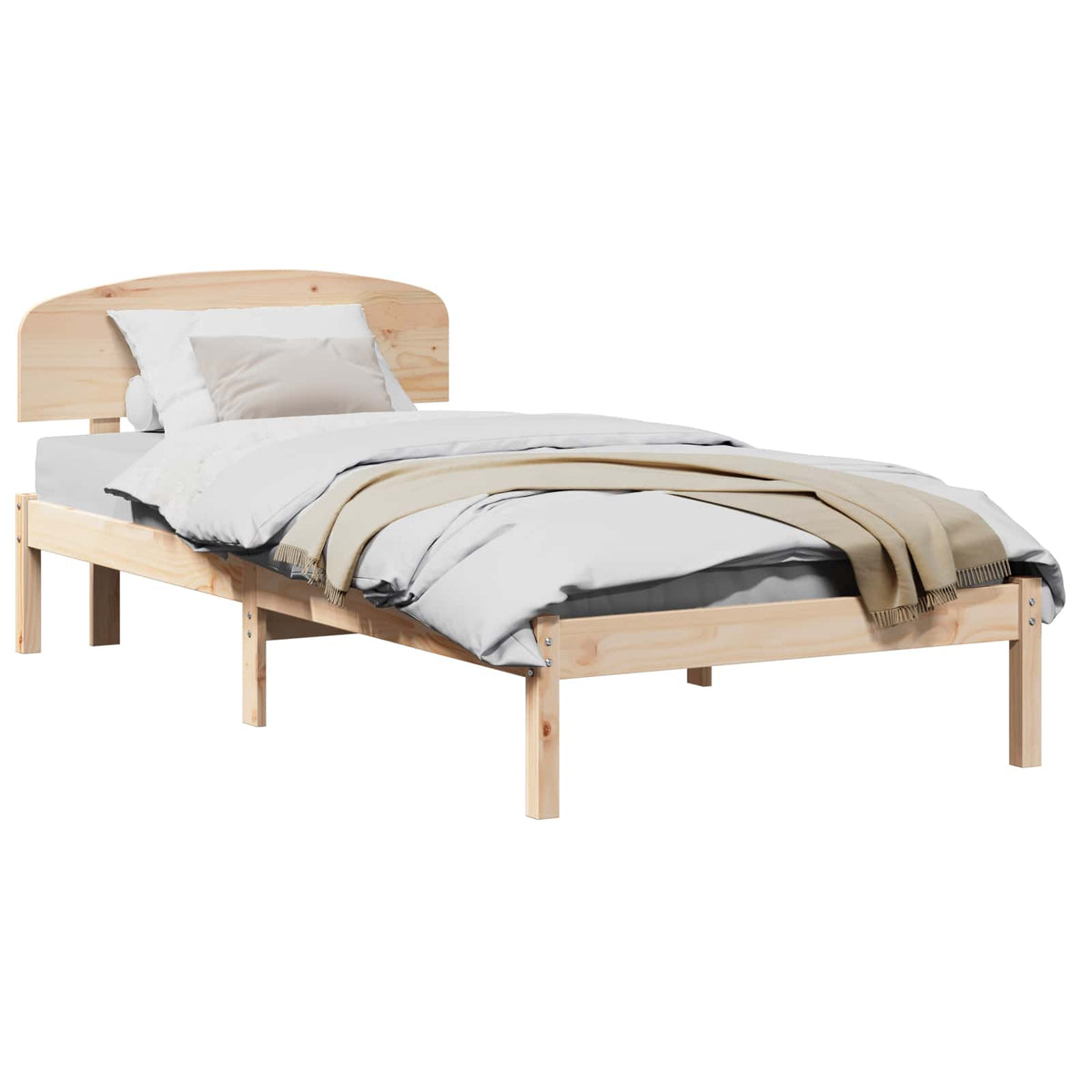 Sengestel Naturfarvet 80 x 200 cm Massiv fyrretræ