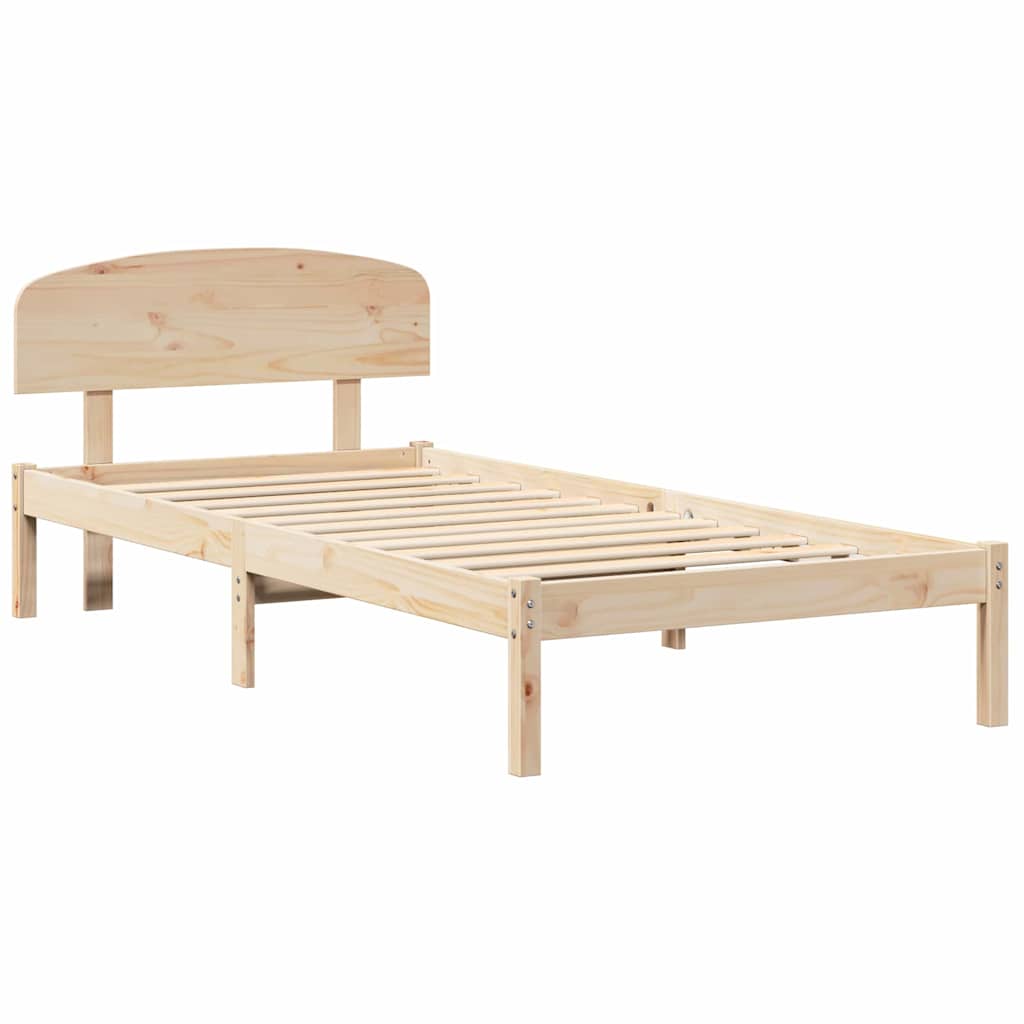 Sengestel Naturfarvet 90 x 190 cm Massiv fyrretræ