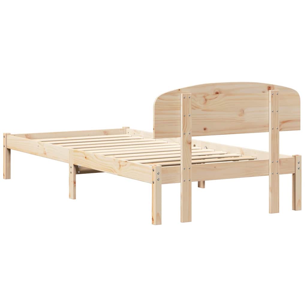 Sengestel Naturfarvet 90 x 190 cm Massiv fyrretræ