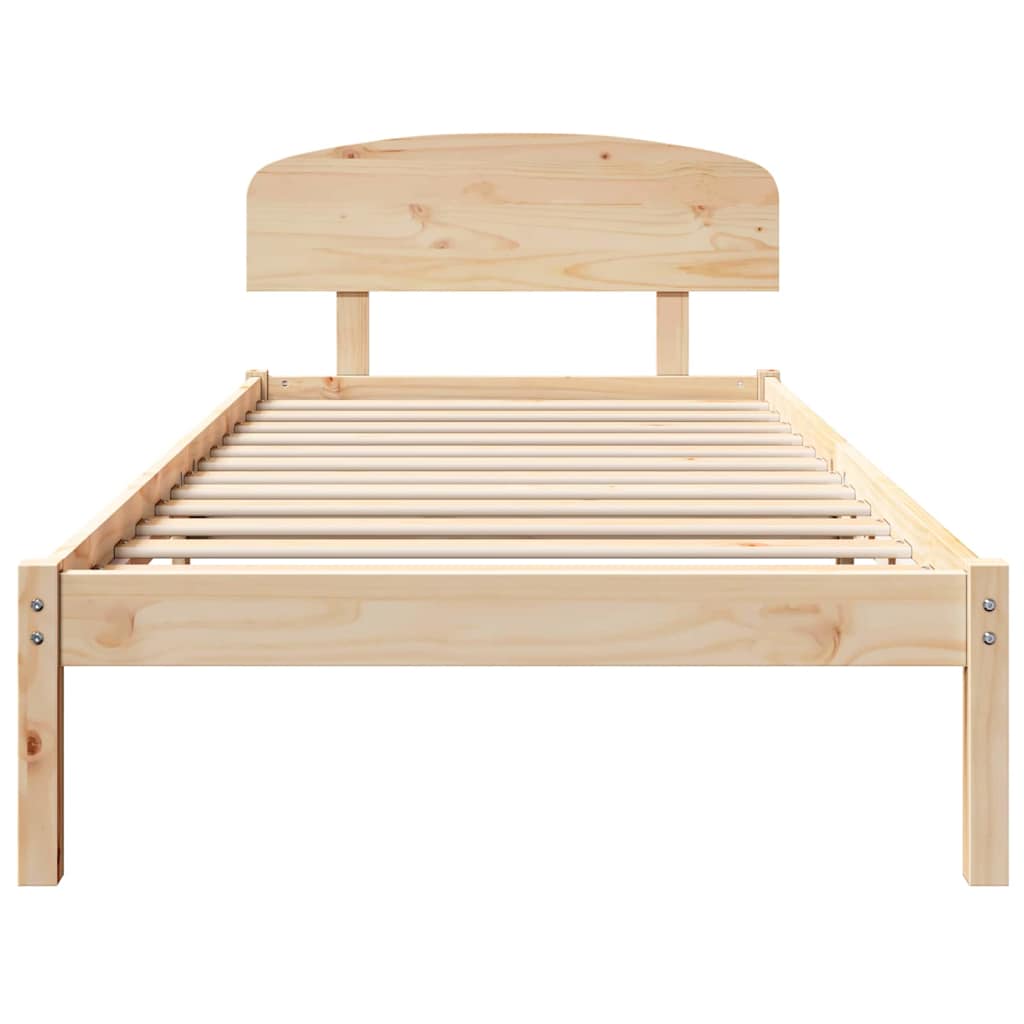 Sengestel Naturfarvet 90 x 190 cm Massiv fyrretræ