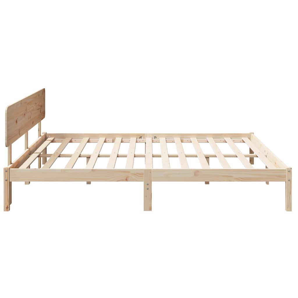 Sengestel Naturfarvet 180 x 200 cm Massiv fyrretræ