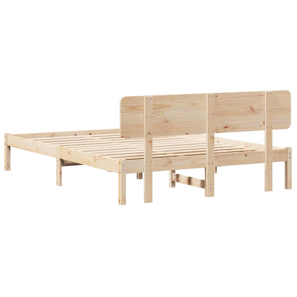 Sengestel Naturfarvet 150 x 200 cm Massiv fyrretræ