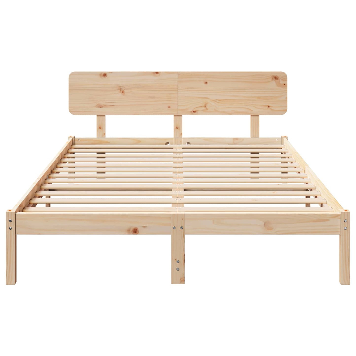 Sengestel Naturfarvet 140 x 200 cm Massiv fyrretræ
